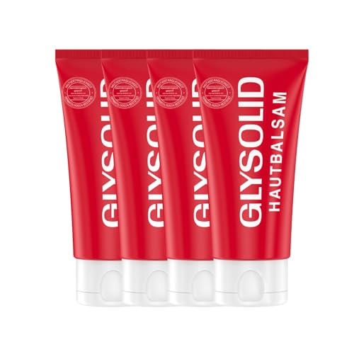 Glysolid Hautbalsam 75ml - Für raue, rissige und trockene Haut - Mit Glycerin und Allantoin, Ohne Parfüm - Konzentrierte Intensivpflege (4er Pack) von Glysolid