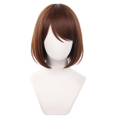 GmfLeX 33cm/13inch braune Perücke kurze braune Perücken für Kostüm-Frauen-Mädchen-braune Bob-Perücke mit natürlichen netten Perücken für tägliche Kostüm-Partei von GmfLeX