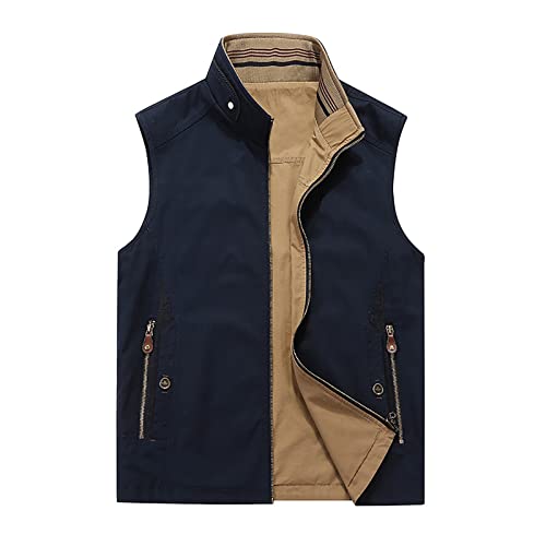 Angeljacke Outdoor Herren Weste Sommer Fischerwesten Camping Fotografie mit Mehreren Taschen Wandern Gilet Fotoweste Jagdweste Reiseweste,Black,5XL von Gmjay