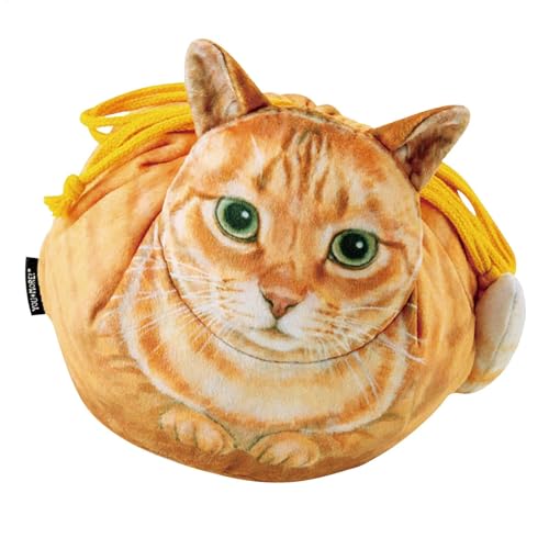 Gmokluytw Kulturbeutel für Katzen – niedliche Make-up-Tasche in Katzenform mit Kordelzug, tragbarer Reise-Organizer, Kosmetiktasche mit lustigem Kätzchen-Design für Badezimmer, Urlaub und Geschäft, von Gmokluytw