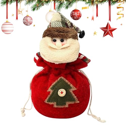 Gmokluytw Weihnachtliche Gestrickte Beutel - Weihnachtssacke | Santa Rentier Wiederverwendbarer Verpackungsbeutel Dekoration Kinder Sussigkeiten Verpackung von Gmokluytw