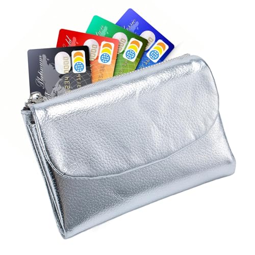 Portefeuille Femme Cuir Véritable – Porte-Cartes Court Élégant – Portefeuille Compact Grande Capacité Étanche Pour Filles, Maman, Épouse, Cadeau Amie | Texture Souple, Léger, Fermeture Solide von Gmokluytw