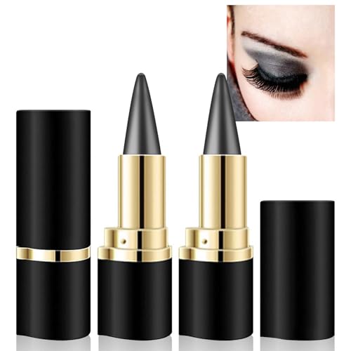 GmwyCzV 2 Stück Matte Schnell Trocknender Eyeliner, Kajalstift Wasserfest, Eyeliner Stick Pencil für Ein Alltägliches Lang Anhaltendes Augen Make Up, für Langanhaltend Lidschatten (Grau) von GmwyCzV