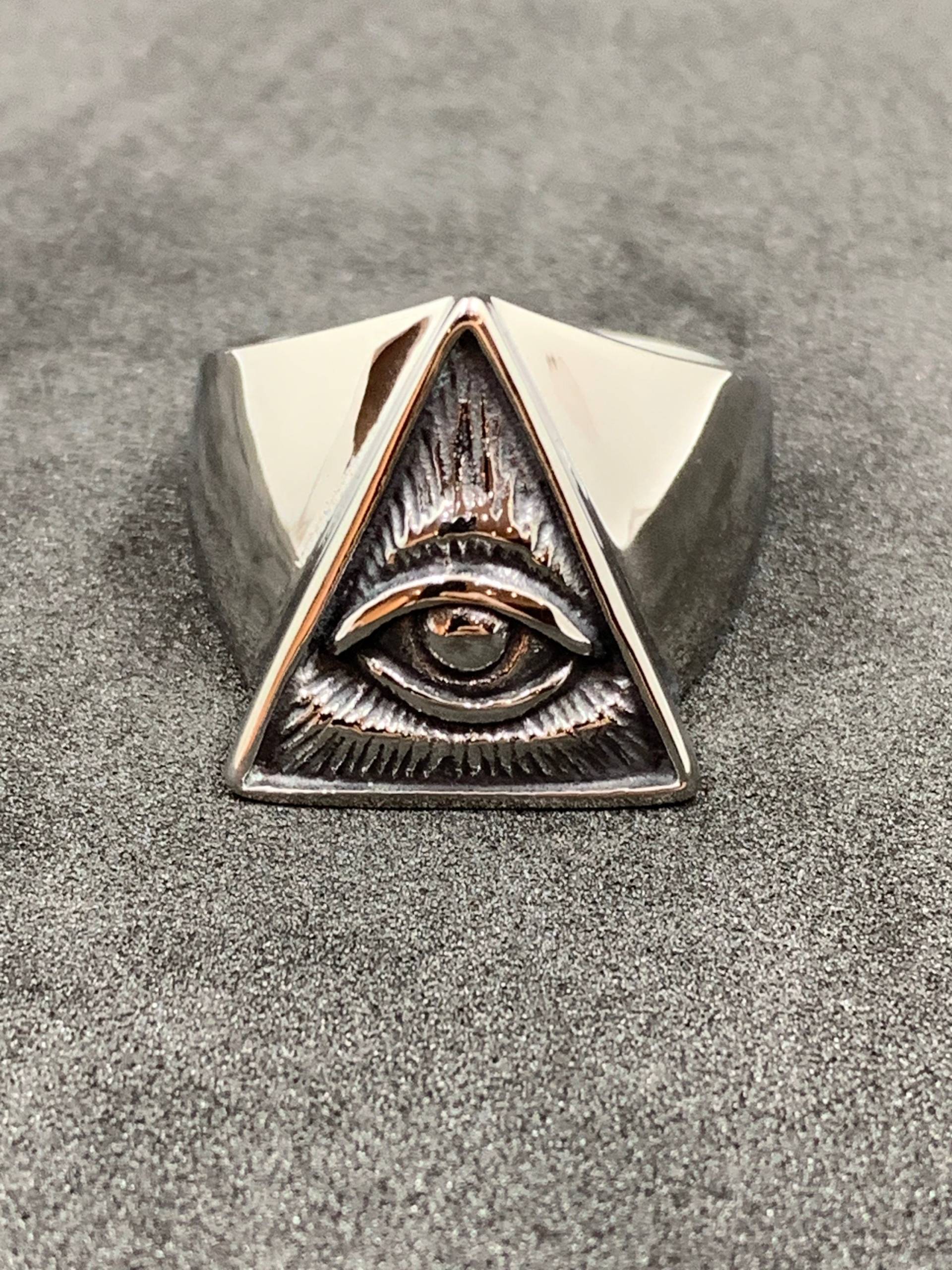 Illuminati All Seeing Eye Ring Masonic Herren Und Juwel Die Pyramide Auge Jewels & Rings von GnGOutdoor