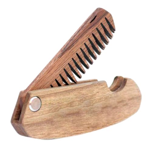 Bartkamm aus Holz, zusammenklappbar, für Männer, kompakter Kamm für Bart- und Schnurrbartpflege, elegante Geschenkidee Bartkamm aus Holz, zusammenklappbar, für Männer, kompakter Kamm für Bart- und Schnurrbartpflege, elegante Geschenkidee von Gnaillxc