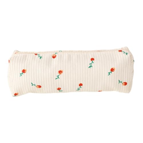 Federmäppchen mit Blumenmuster und kleiner Reißverschlusstasche, stilvolle Mehrzweck-Schreibwarentasche für Reisen und Unternehmen, B, Modern von Gnaillxc