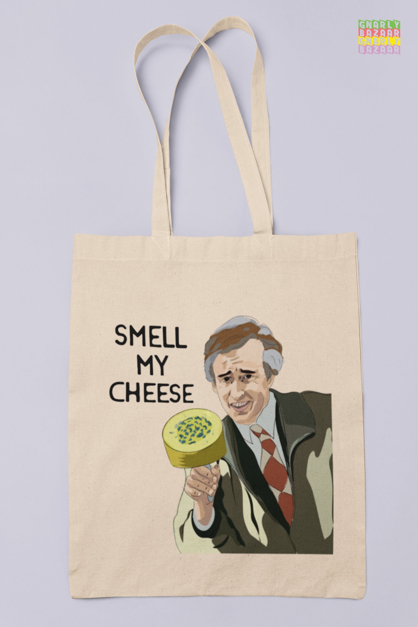 Alan Partridge Smell My Cheese Tote Bag Lustiges Kleines Geschenk Eco Shopping Secret Santa Christmas von GnarlyBazaar