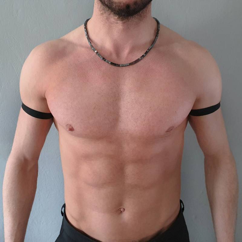 Hämatit Halskette, Handgemachter Schmuck Für Männer, Edelstein Einzigartige Geschenke Geschenk Ihn von Gnatus