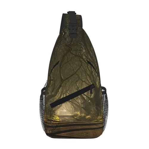 Gnbmvcc Dark Hedges Northern Ireland Chest Bag Shoulder Bag For Men Water Resistant Crossbody Bag For Runner Hiking Cycling Travelling von Gnbmvcc