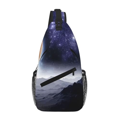 Gnbmvcc Galaxy Nature Milky Way Atmosphere Planet Brusttasche Schultertasche für Herren, wasserabweisend, Crossbody-Tasche für Läufer, Wandern, Radfahren, Reisen Gnbmvcc Galaxy Nature Milky Way Atmosphere Planet Brusttasche Schultertasche für Herren, wasserabweisend, Crossbody-Tasche für Läufer, Wandern, Radfahren, Reisen von Gnbmvcc