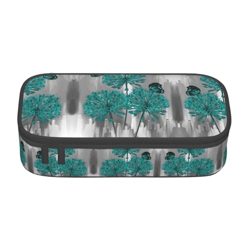 Gnbmvcc Graue blaugrüne Blume Schmetterling Multifunktionale Schreibwarentasche Aufbewahrungstasche Kann Schreibwaren, Kosmetik, Bürobedarf aufbewahren. Gnbmvcc Graue blaugrüne Blume Schmetterling Multifunktionale Schreibwarentasche Aufbewahrungstasche Kann Schreibwaren, Kosmetik, Bürobedarf aufbewahren. von Gnbmvcc