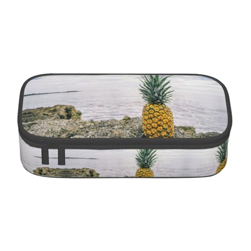 Gnbmvcc Grüne Ananas in Seaside Multifunktionale Schreibwaren-Tasche Aufbewahrungstasche Kann Schreibwaren, Kosmetik, Bürobedarf aufbewahren. Gnbmvcc Grüne Ananas in Seaside Multifunktionale Schreibwaren-Tasche Aufbewahrungstasche Kann Schreibwaren, Kosmetik, Bürobedarf aufbewahren. von Gnbmvcc