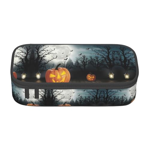 Gnbmvcc Halloween Mond Fledermaus Kürbis Multifunktionale Schreibwaren Tasche Aufbewahrungstasche Kann Schreibwaren, Kosmetik, Bürobedarf aufbewahren. Gnbmvcc Halloween Mond Fledermaus Kürbis Multifunktionale Schreibwaren Tasche Aufbewahrungstasche Kann Schreibwaren, Kosmetik, Bürobedarf aufbewahren. von Gnbmvcc