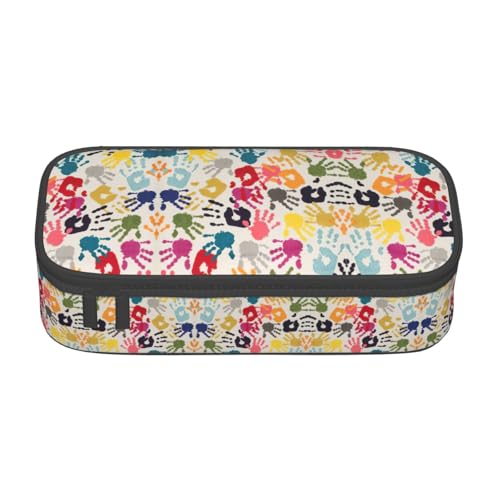 Gnbmvcc Handabdruck Multifunktionale Schreibwaren Tasche Aufbewahrungstasche Kann Schreibwaren, Kosmetik, Bürobedarf aufbewahren. Gnbmvcc Handabdruck Multifunktionale Schreibwaren Tasche Aufbewahrungstasche Kann Schreibwaren, Kosmetik, Bürobedarf aufbewahren. von Gnbmvcc