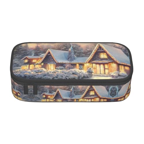 Gnbmvcc House in Snow Multifunktionale Schreibwaren-Tasche Aufbewahrungstasche Kann Schreibwaren, Kosmetik, Bürobedarf aufbewahren. Gnbmvcc House in Snow Multifunktionale Schreibwaren-Tasche Aufbewahrungstasche Kann Schreibwaren, Kosmetik, Bürobedarf aufbewahren. von Gnbmvcc