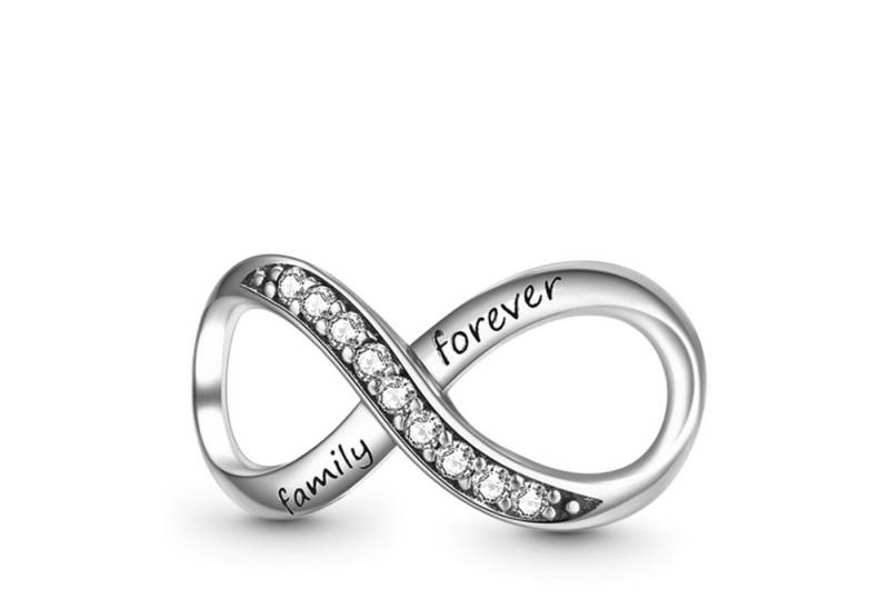 Gnoce Bead Gnce Charm Unendlichkeit FLC095 Silber von Gnoce