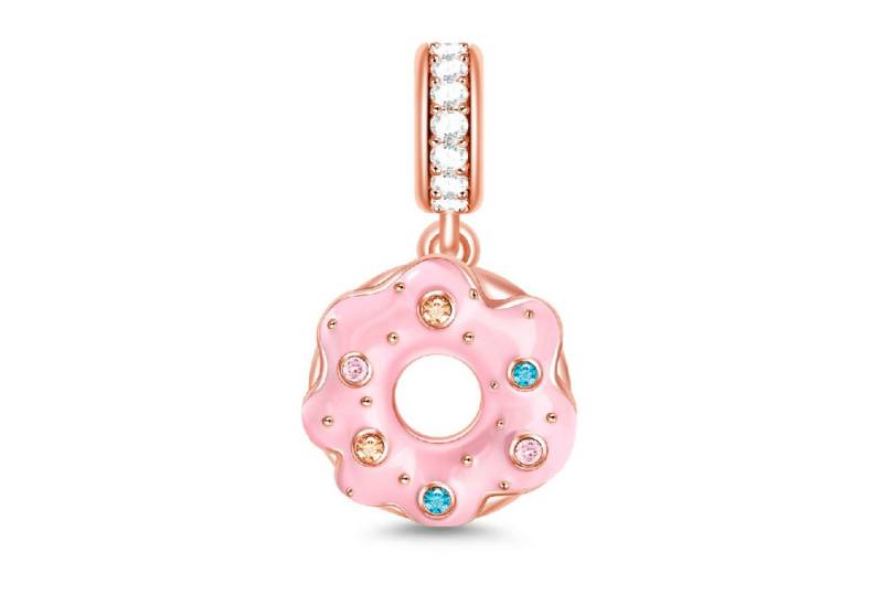 Gnoce Bead Gnoce Charm Anhäner Donut HOC173 Silber rosévergoldet von Gnoce