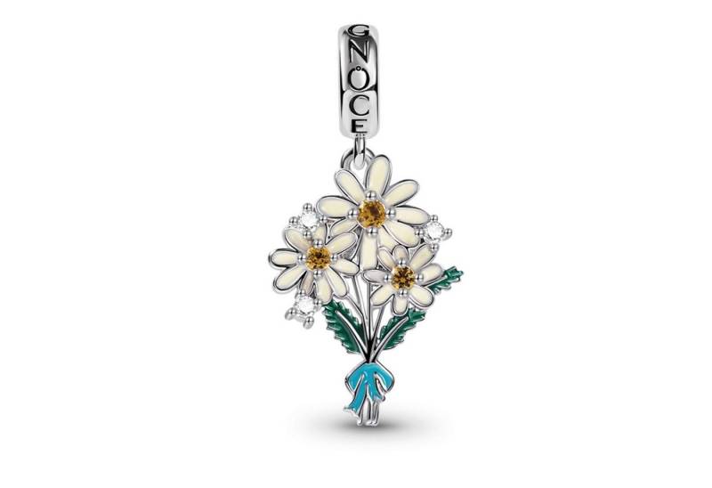 Gnoce Bead Gnoce Charm Anhänger Gänseblümchen FYC030 Silber von Gnoce