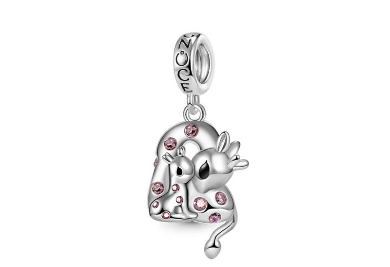 Gnoce Bead Gnoce Charm Anhänger Giraffe mit Baby GJC064 Silber von Gnoce