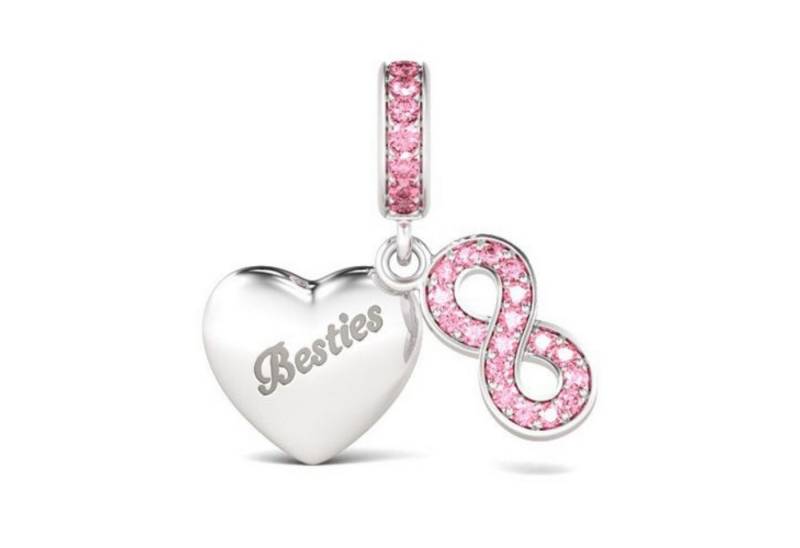 Gnoce Bead Gnoce Charm Anhänger Herz&Infinity AICS07 Silber von Gnoce