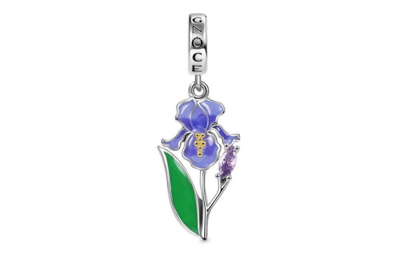 Gnoce Bead Gnoce Charm Anhänger Iris FOC109 Silber von Gnoce