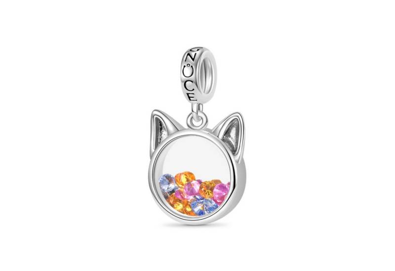 Gnoce Bead Gnoce Charm Anhänger Katze Silber HOC290 von Gnoce