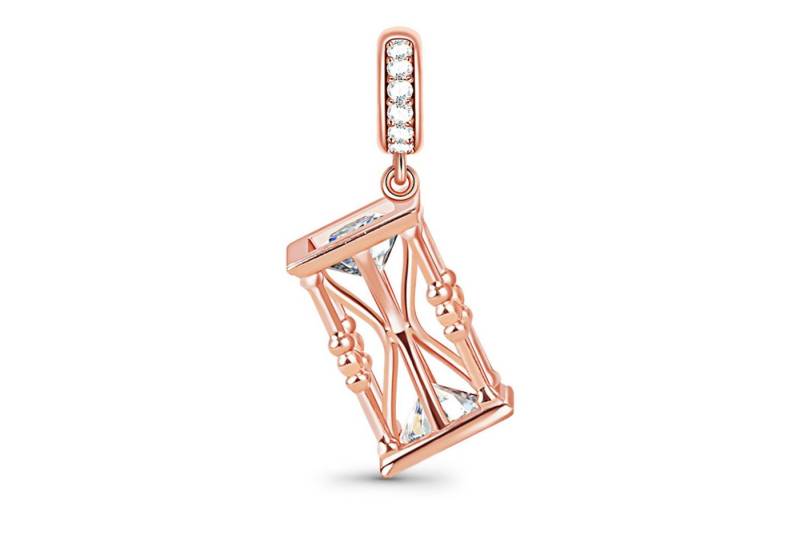 Gnoce Bead Gnoce Charm Anhänger Sanduhr BSCS52 Silber rosévergoldet von Gnoce