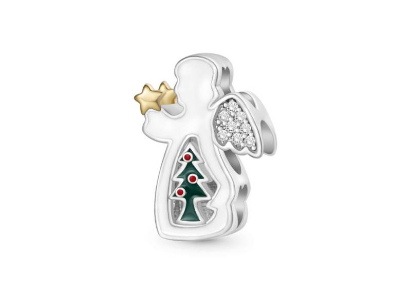 Gnoce Bead Gnoce Charm Engel Weihnachtsbaum Silber HLC052 von Gnoce
