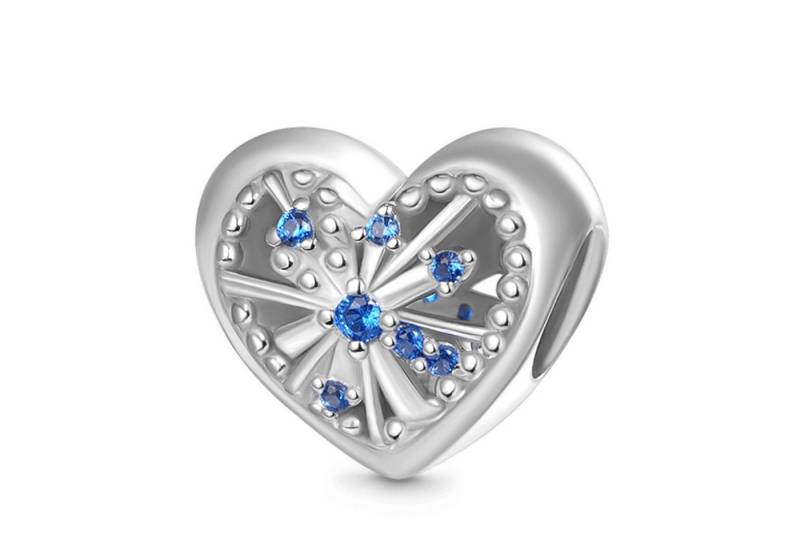 Gnoce Bead Gnoce Charm Feuerwerk Herz Silber GYC037 von Gnoce
