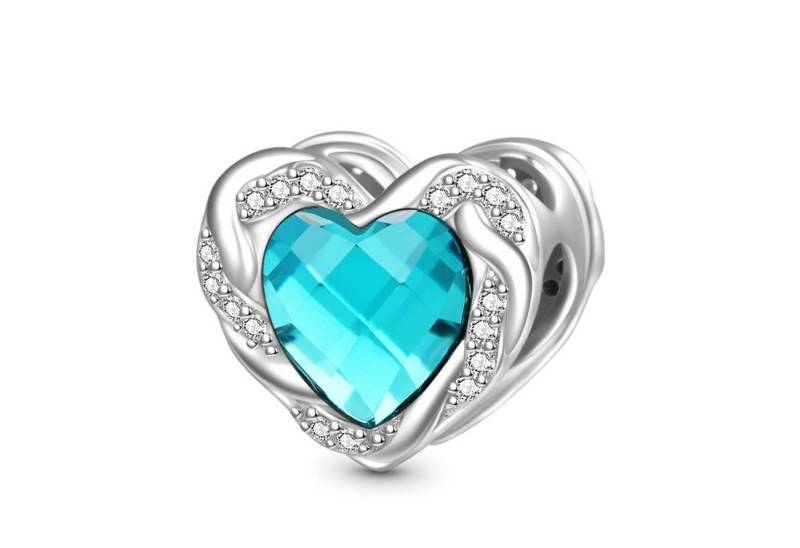 Gnoce Bead Gnoce Charm Geburtsstein Juni blau GSC059-6 Silber von Gnoce