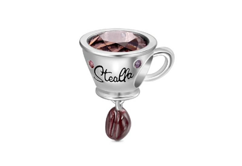 Gnoce Bead Gnoce Charm Gravierbare Kaffeetasse Silber IJC 044 von Gnoce