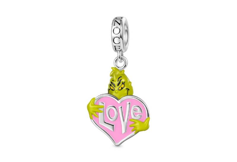 Gnoce Bead Gnoce Charm Grinch mit Herz Silber JAC152 von Gnoce