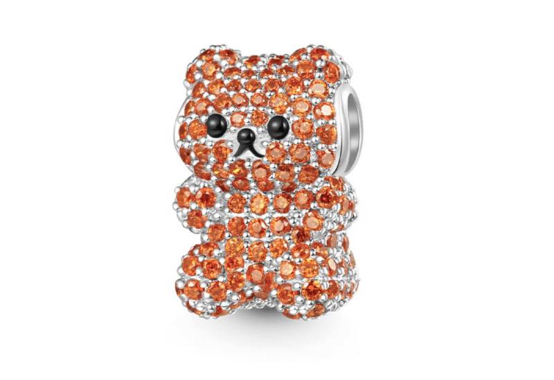 Gnoce Bead Gnoce Charm Gummibärchen Orange HSC044 Silber von Gnoce