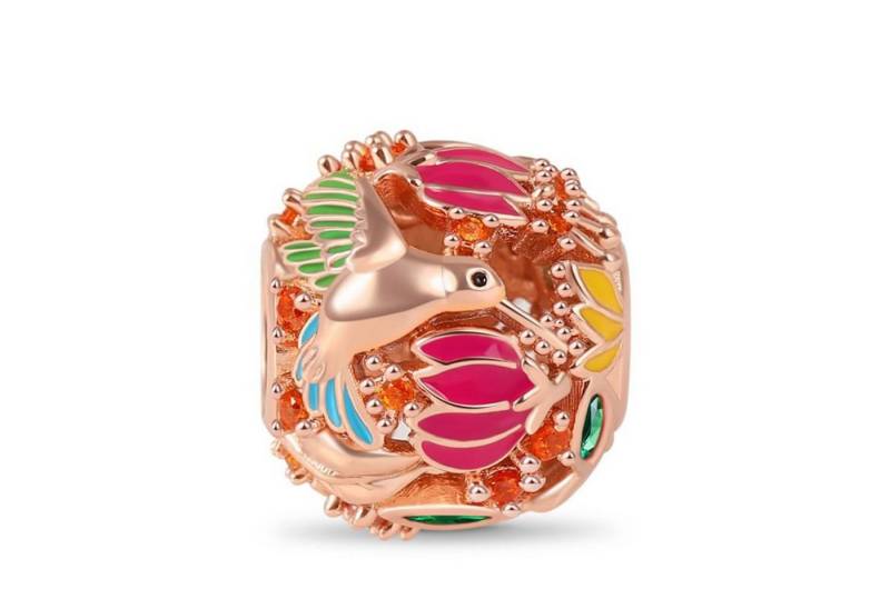 Gnoce Bead Gnoce Charm Kolibri EMc026 Silber rosévergoldet von Gnoce