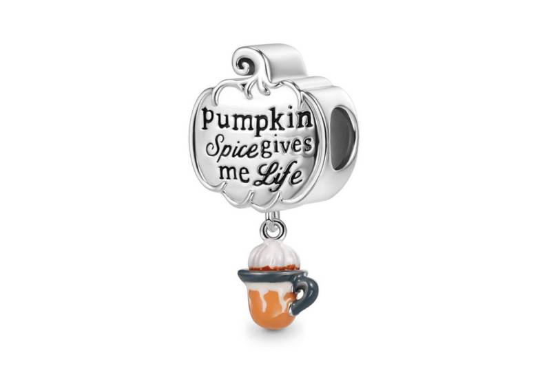 Gnoce Bead Gnoce Charm Kürbis Gewürz Latte Silber GVC 067 von Gnoce