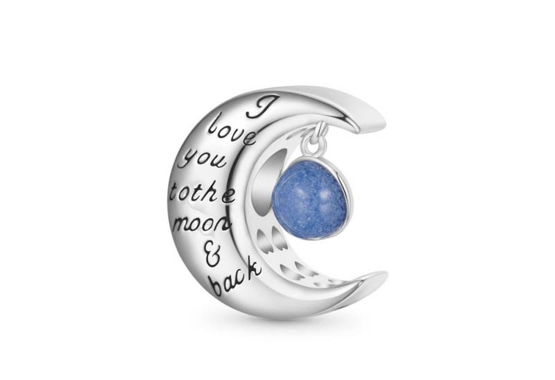 Gnoce Bead Gnoce Charm Mond HGC098 Silber von Gnoce