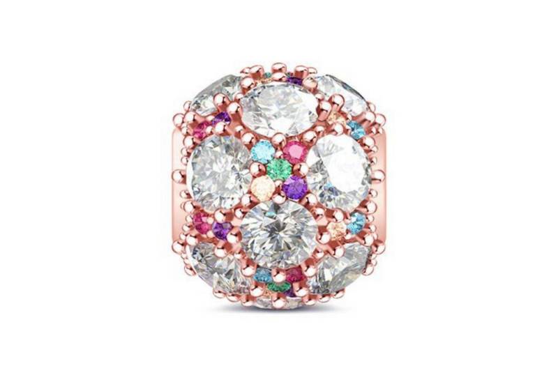 Gnoce Bead Gnoce Charm Pavé bunt BPCT26 Silber vergoldet von Gnoce