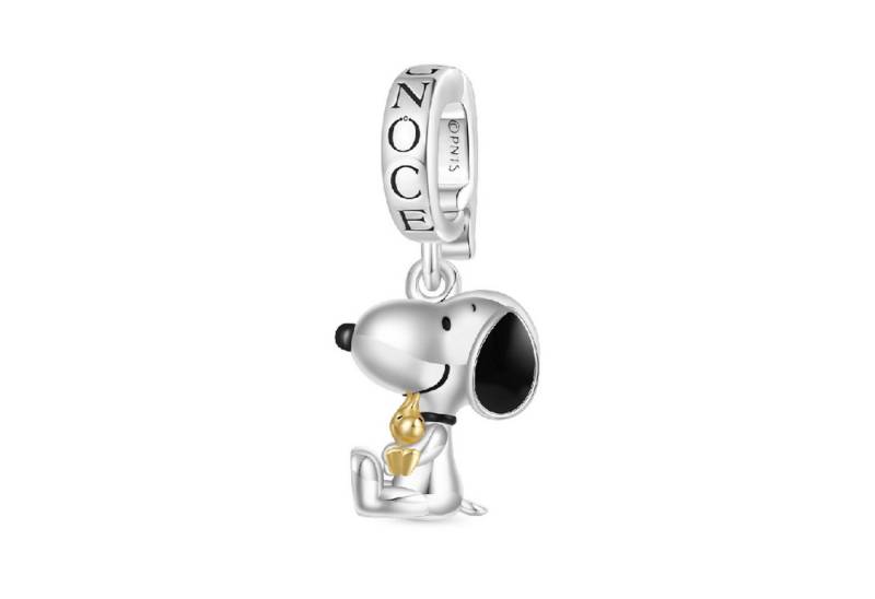 Gnoce Bead Gnoce Charm Peanuts Snoopy Umarmung Silber IGC063 von Gnoce