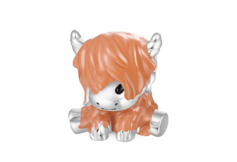 Gnoce Bead Gnoce Charm Rufous Hochlandrind IJC058 Silber von Gnoce