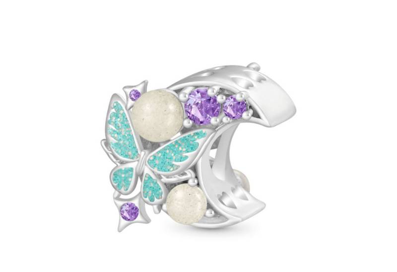 Gnoce Bead Gnoce Charm Schmetterling mit Mond HSC016 Silber von Gnoce