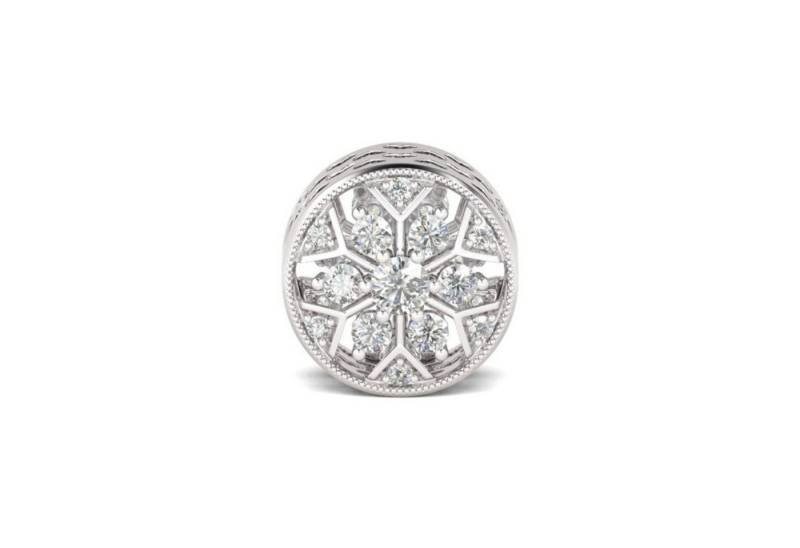 Gnoce Bead Gnoce Charm Schneeflocke Silber AICS09 von Gnoce
