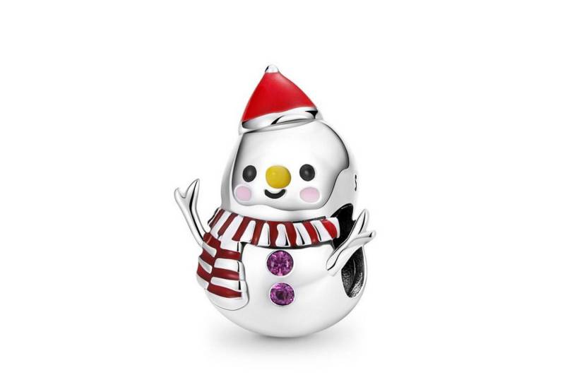Gnoce Bead Gnoce Charm Schneemann Silber FVC116 von Gnoce