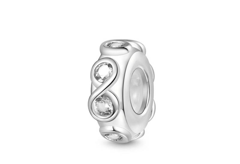 Gnoce Bead Gnoce Charm Stopper Unendliche Liebe HJC037-4 Silber April von Gnoce