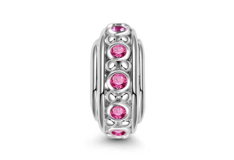Gnoce Bead Gnoce Charm Stopper Zirkonia rot AICS55 Silber von Gnoce