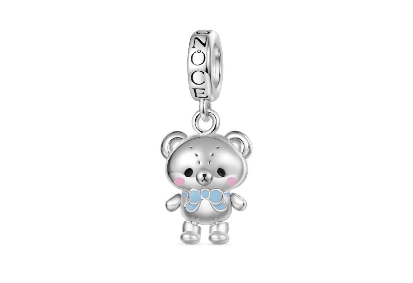 Gnoce Bead Gnoce Charm Teddie Bär Silber JFC 060 von Gnoce
