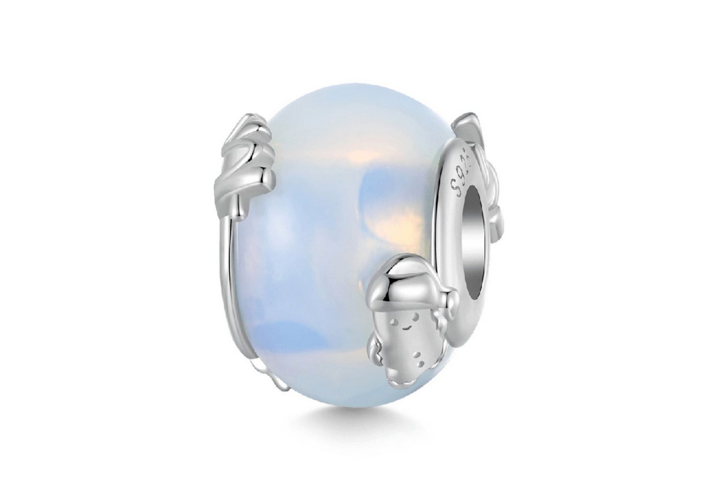 Gnoce Bead Gnoce Charm Weihnachten Regenbogen Silber IOC096 von Gnoce