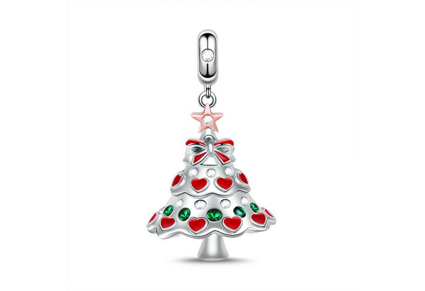 Gnoce Bead Gnoce Charm Weihnachtsbaum Silber DGN052 von Gnoce