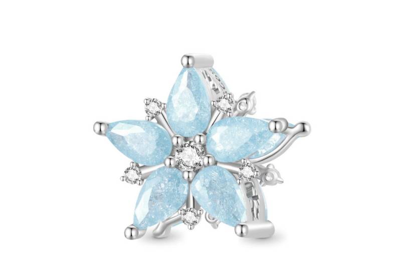Gnoce Bead Gnoce Charm funkelnde Winterschneeflocke Silber GVC027 von Gnoce