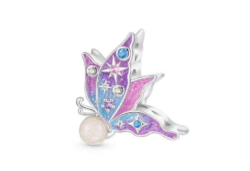 Gnoce Bead Gnoce Charm funkelnder Schmetterling HSC051 Silber von Gnoce