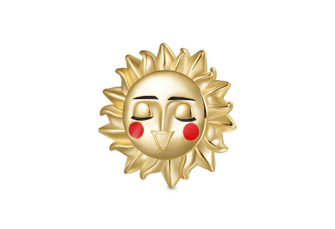 Gnoce Bead Gnoce Charm lächelnde Sonne IVC010 Silber vergold. von Gnoce